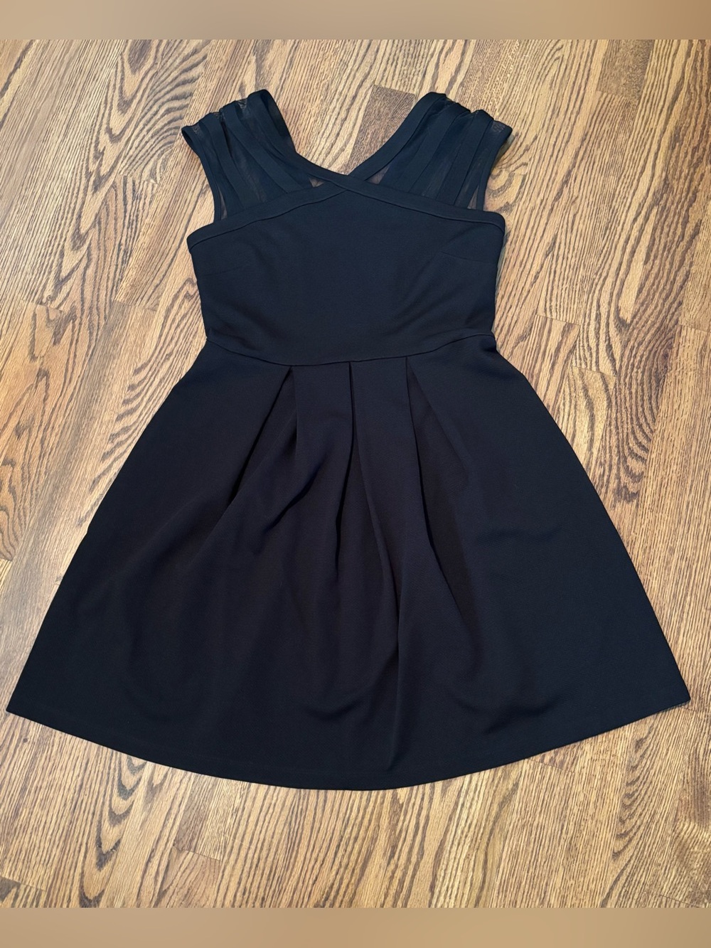 Enfocus Studio Black Pleated Cocktail Dress 6